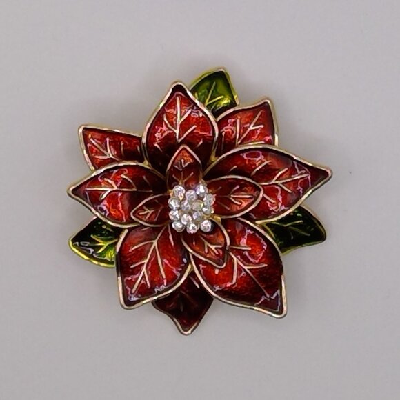 Napier Poinsetta Brooch - Picture 1 of 2